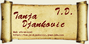 Tanja Đanković vizit kartica
